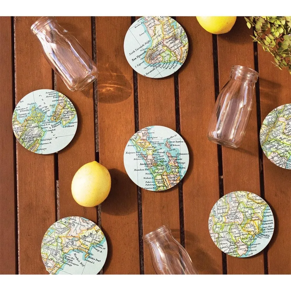 100% NZ Vintage Map  Coaster