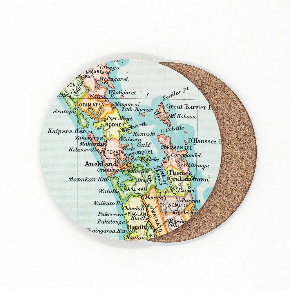 100% NZ Vintage Map  Coaster