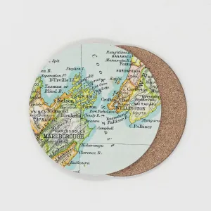 100% NZ Vintage Map  Coaster