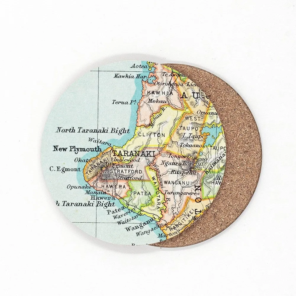 100% NZ Vintage Map  Coaster