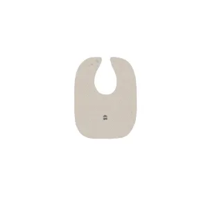 Baby Boy Bib | Organic Embroidered Cherry Pointelle | Beige | Ely's & Co