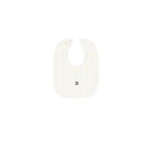Baby Boy Bib | Organic Embroidered Cherry Pointelle | Boys Cream | Ely's & Co
