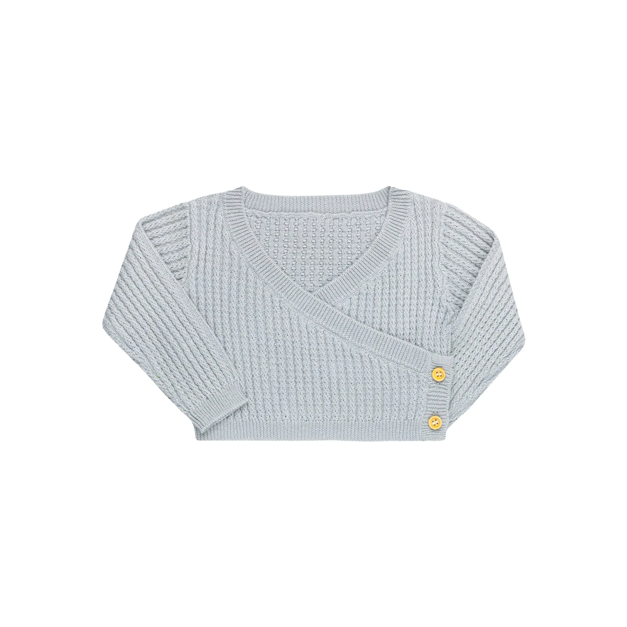 Baby Boy Footie   Hat | Embroidered Collar   Knit Cardigan | Blue | Tricot Bebe  | SS25