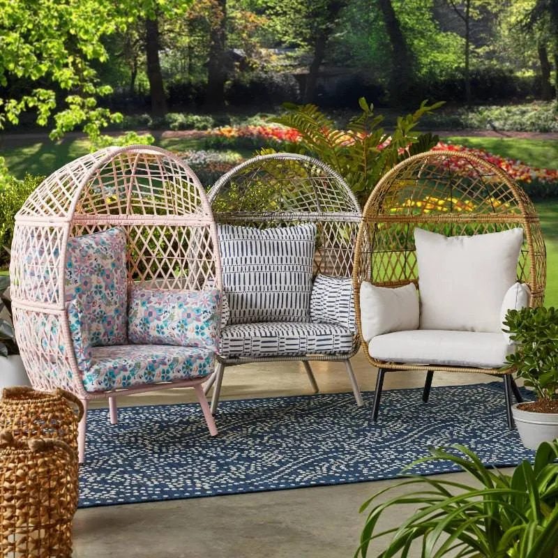 Better Homes & Gardens Wicker Kid's Outdoor Egg Chair with Cushions
