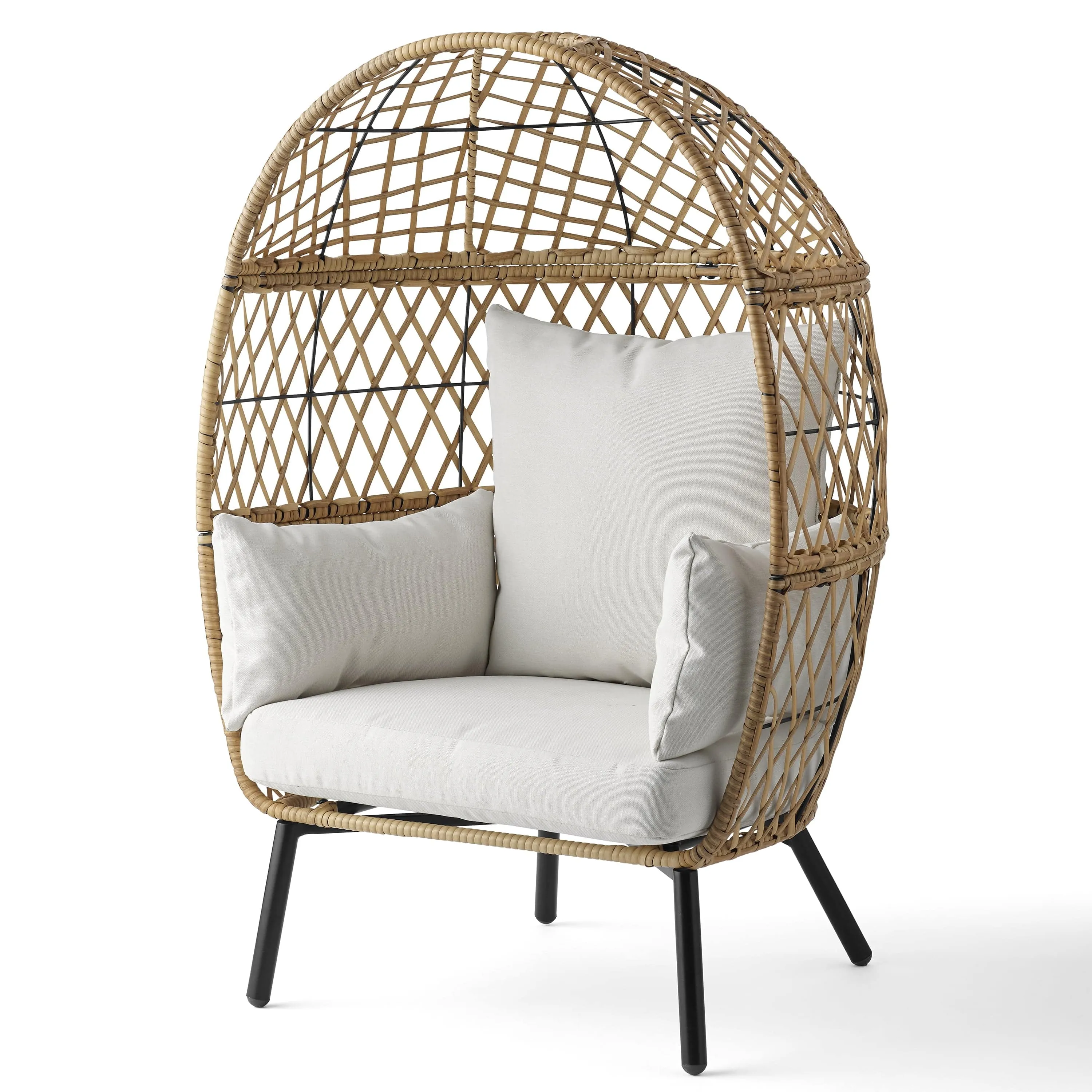 Better Homes & Gardens Wicker Kid's Outdoor Egg Chair with Cushions