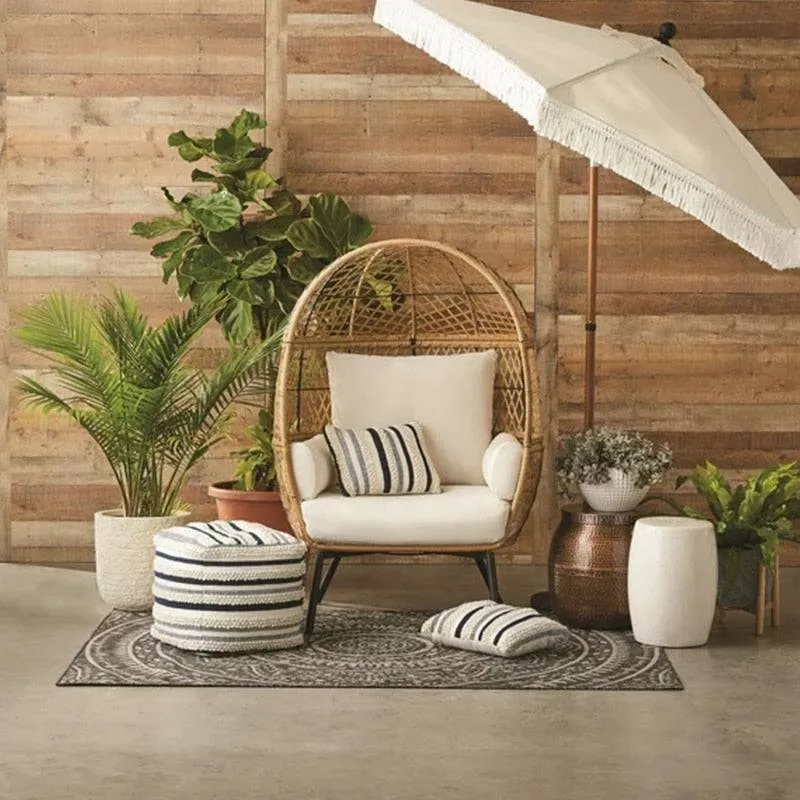 Better Homes & Gardens Wicker Kid's Outdoor Egg Chair with Cushions