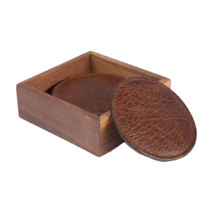 COASTER SET AMERICAN BISON W/ BOX