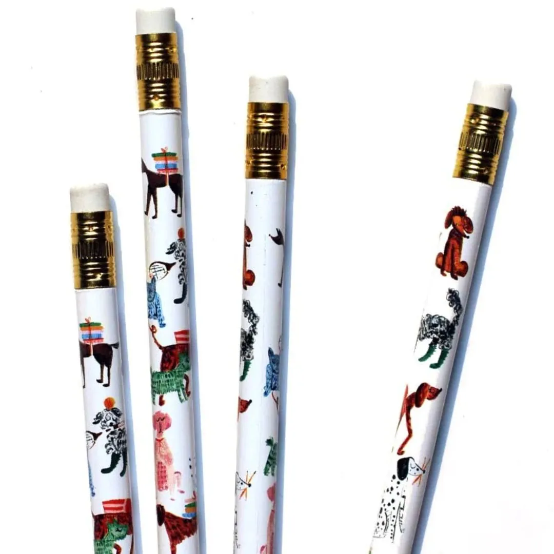 Doggie Pencils (Sets Of 4)