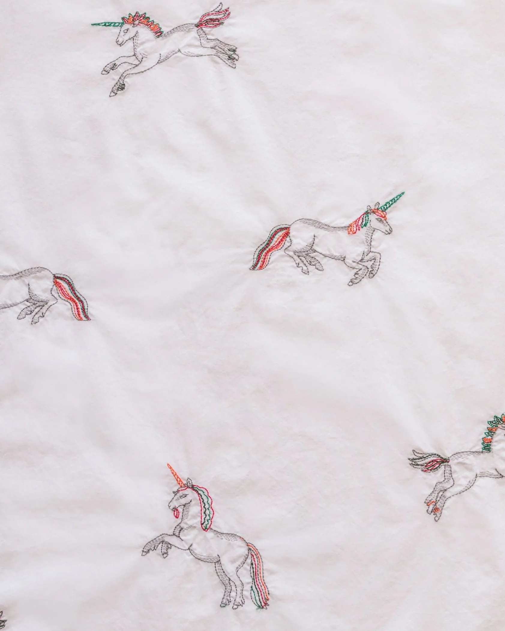 Embroidered Unicorn - Short PJ Set - Cloud