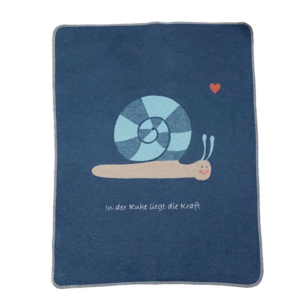 Fussenegger Juwel Embroidered Snail Blue 90x70cm