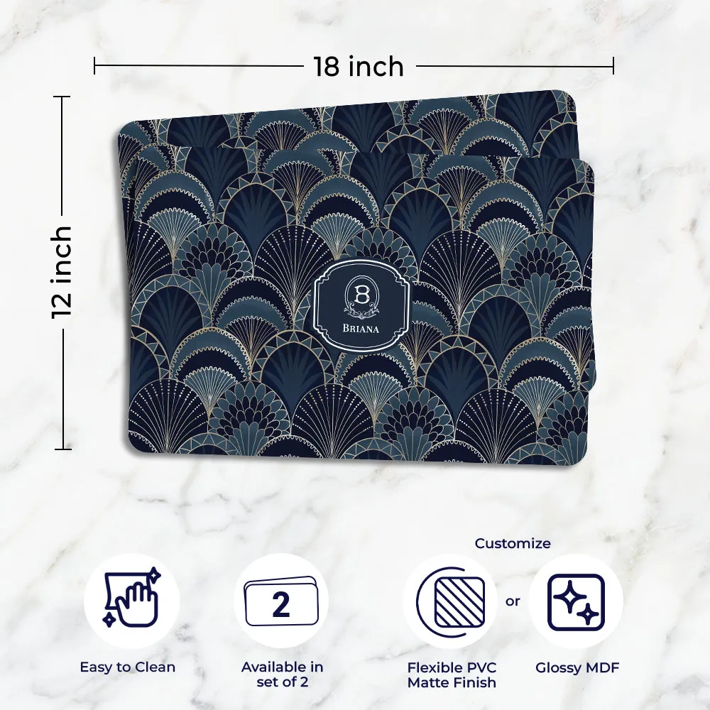 Gilded Archs Tableware Set (4 Placemats & 4 Casters)