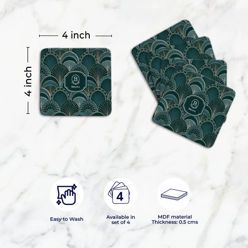 Gilded Archs Tableware Set (4 Placemats & 4 Casters)
