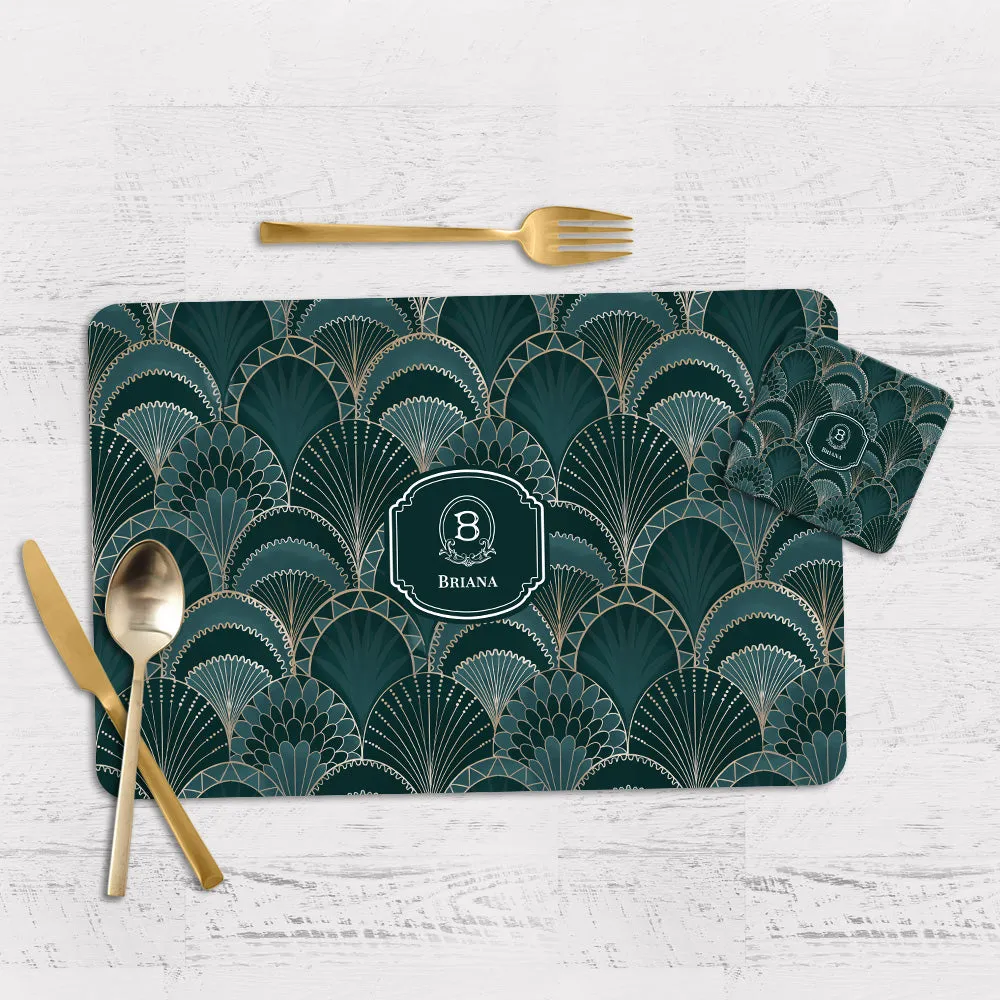 Gilded Archs Tableware Set (4 Placemats & 4 Casters)