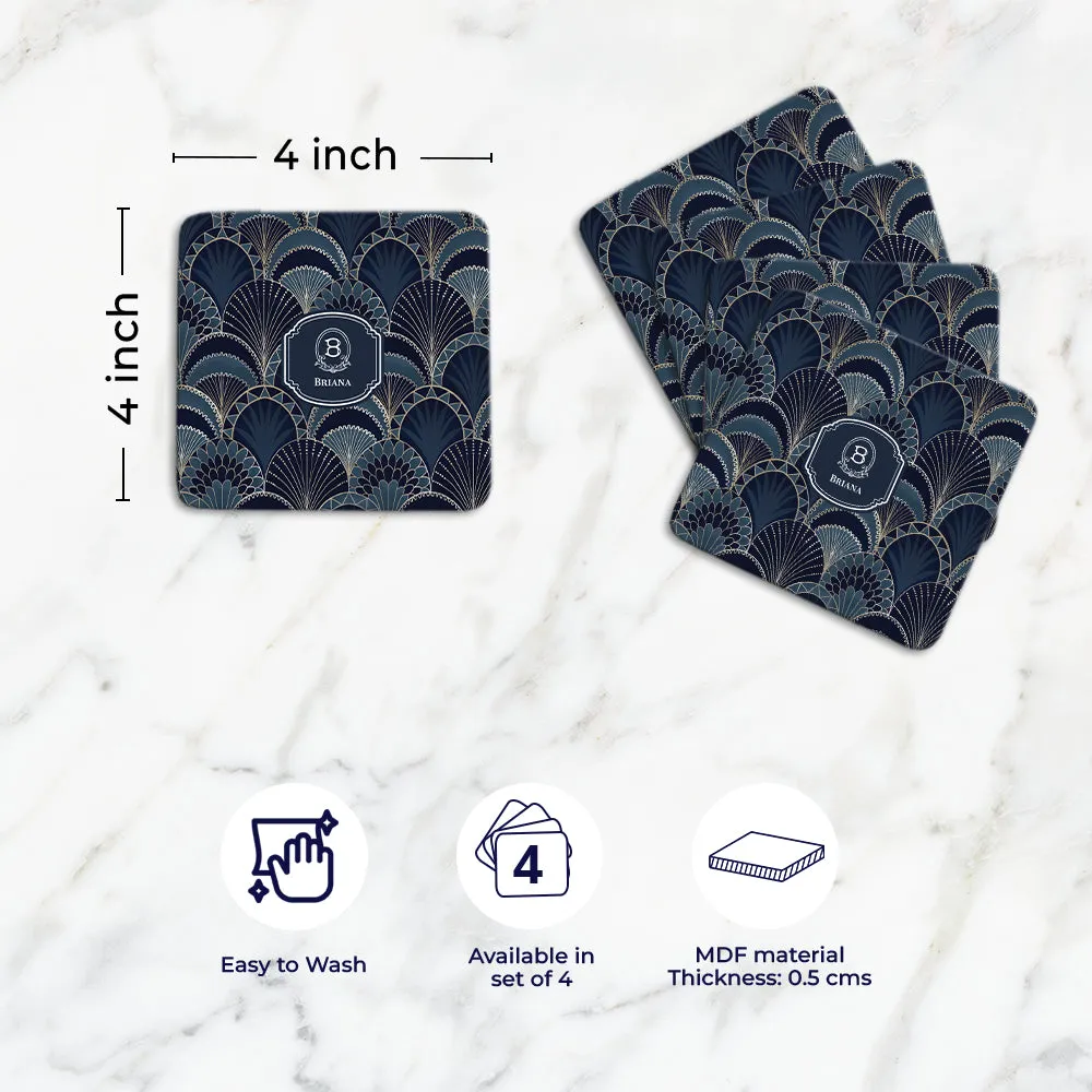 Gilded Archs Tableware Set (4 Placemats & 4 Casters)