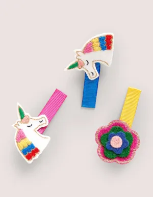 Hair Clips 3 Pack-Multi Unicorn