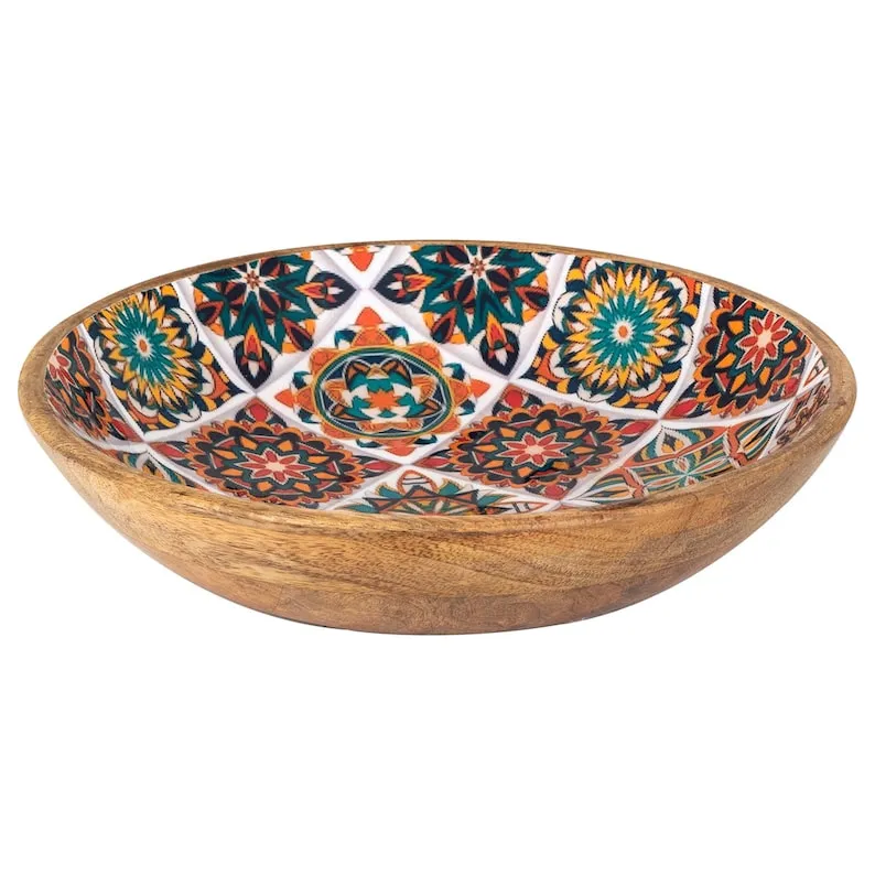 Mango Wood Decorative Bowl Tropical Wooden Bowl