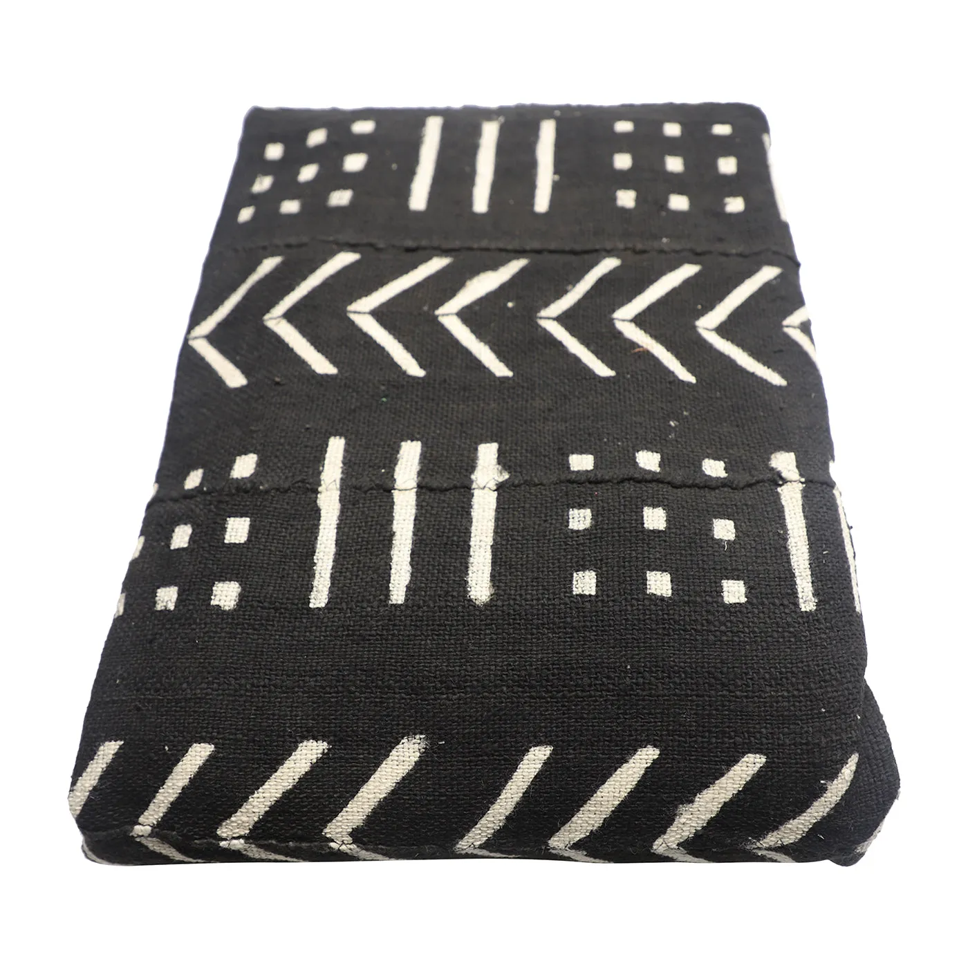 Mud Cloth Textile | Oversize Throw Blanket Black