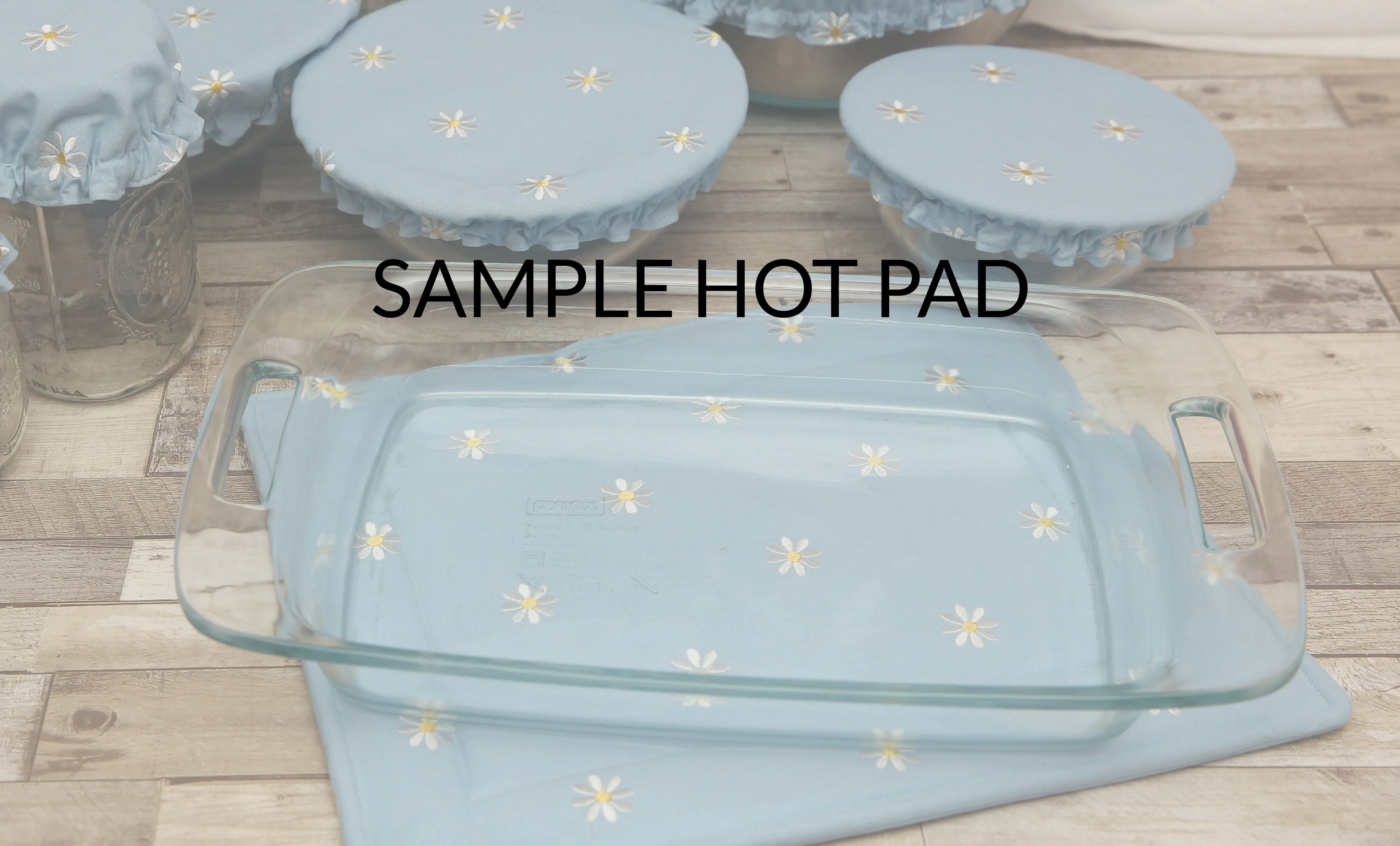 NON-PROP (Damask Bees) Bowl, Jar, Cup, Plate COVERS; Hot Pad; Jar Opener; Damask Bees; MADE TO ORDER
