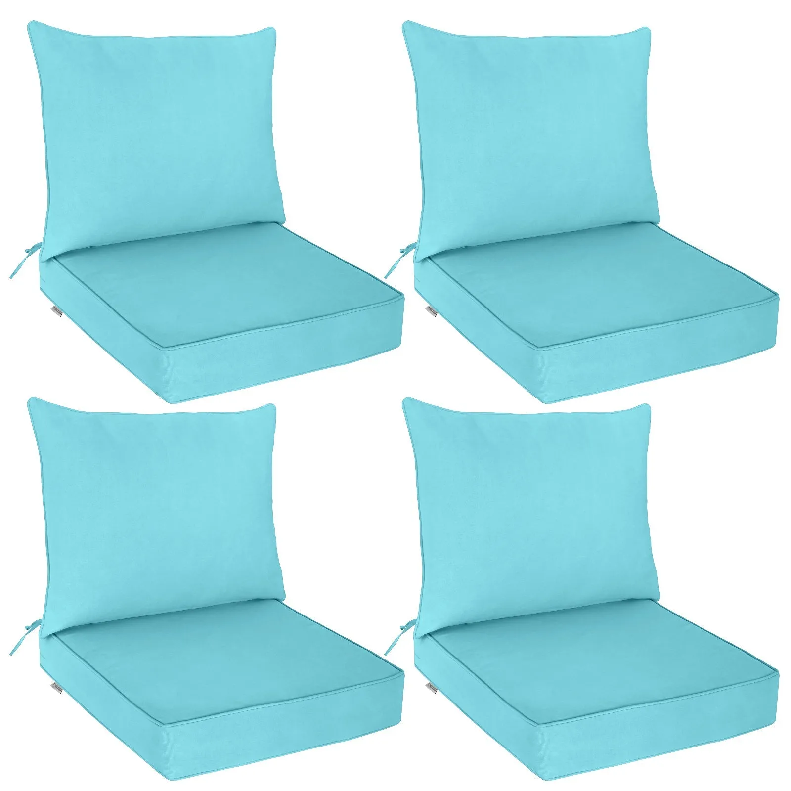 Outdoor Deep Seat Cushion Set, 25 x 25 x 5 inch, Set of 4