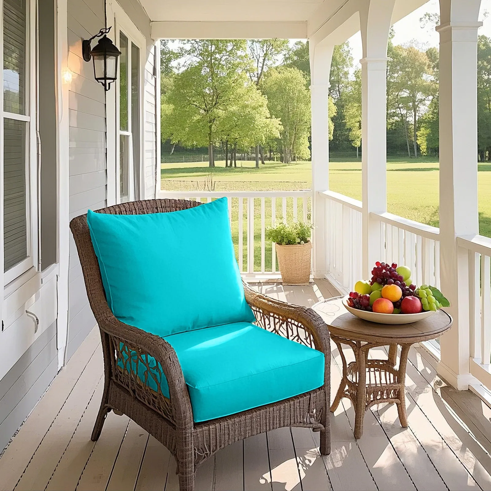 Outdoor Deep Seat Cushion Set, 25 x 25 x 5 inch, Set of 4