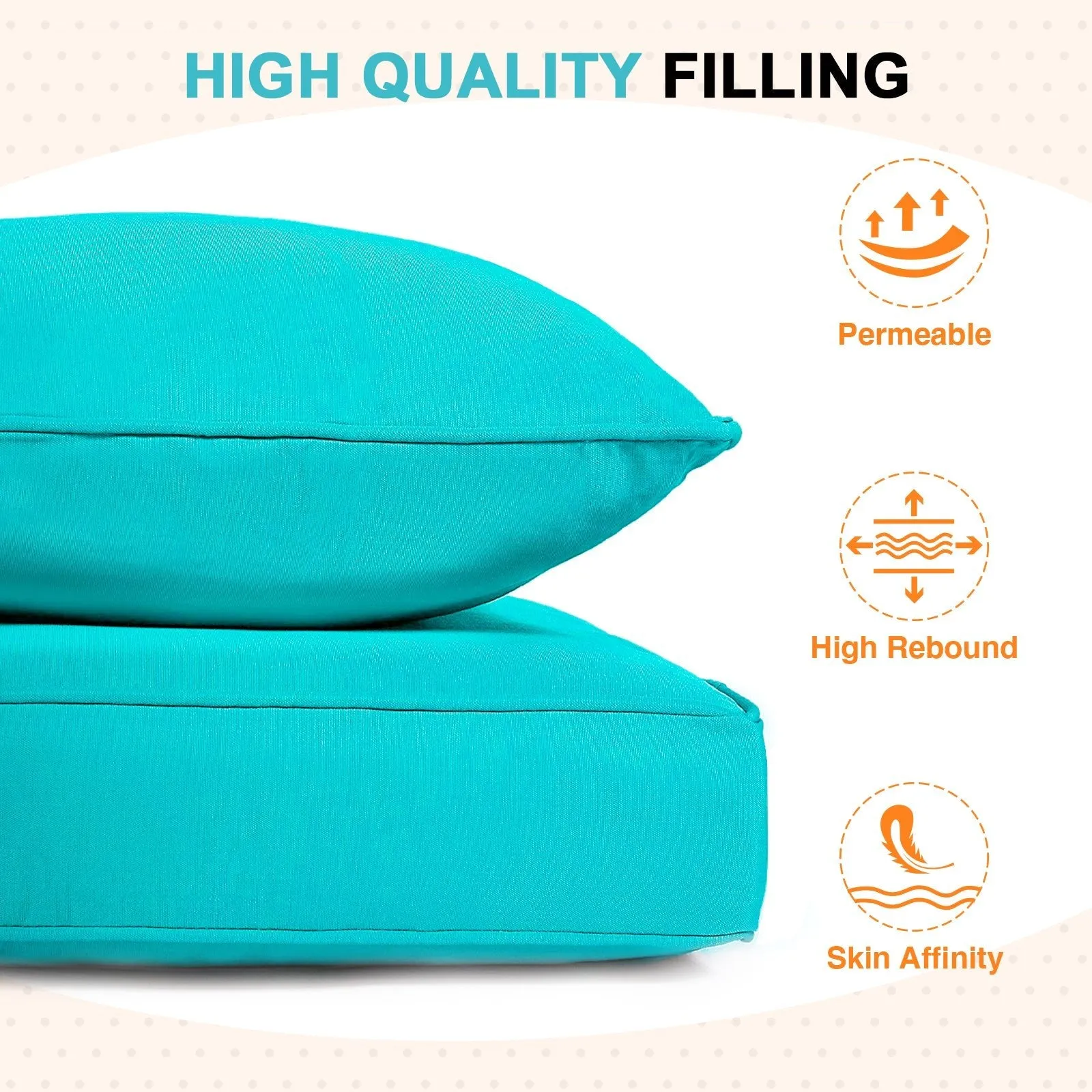Outdoor Deep Seat Cushion Set, 25 x 25 x 5 inch, Set of 4