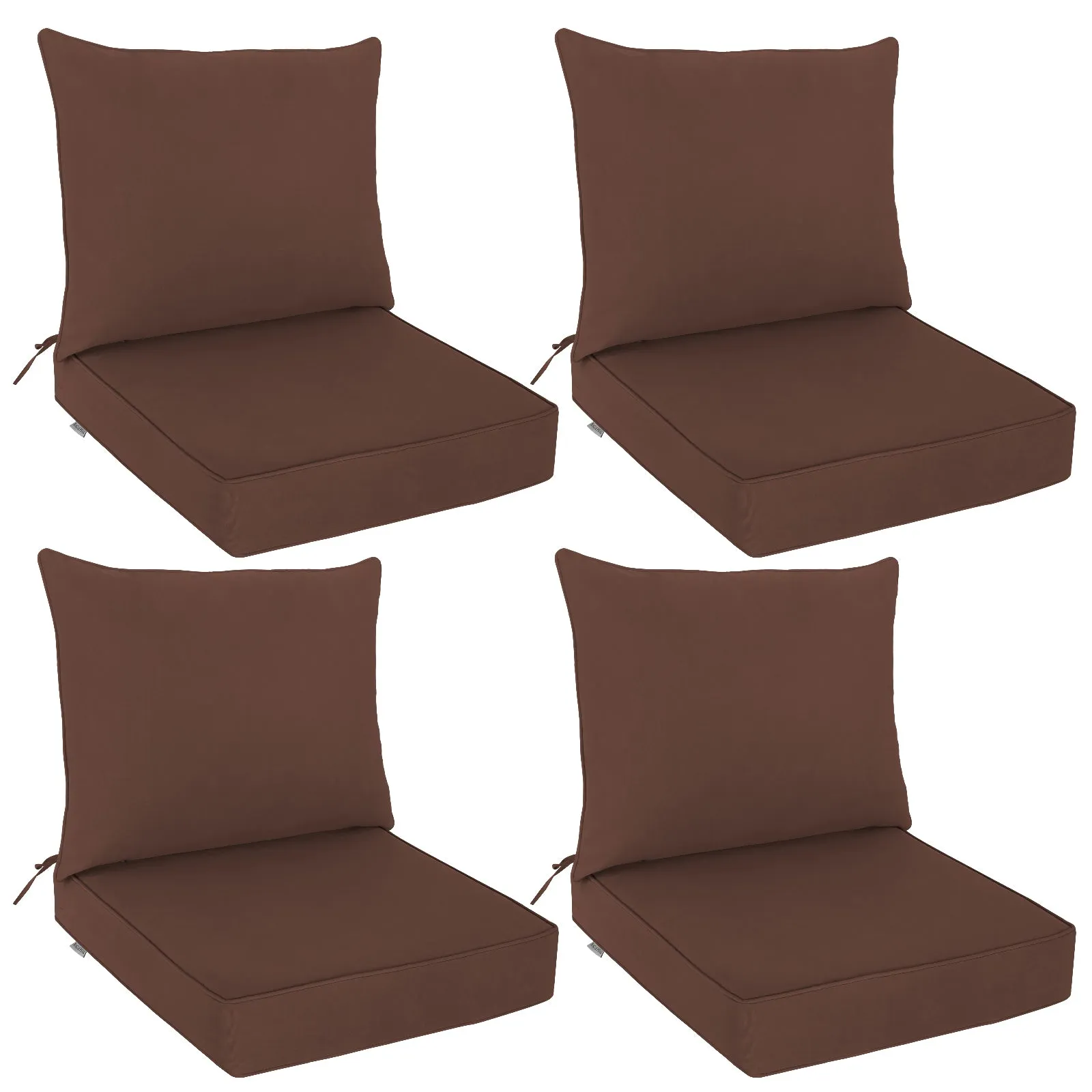 Outdoor Deep Seat Cushion Set, 25 x 25 x 5 inch, Set of 4