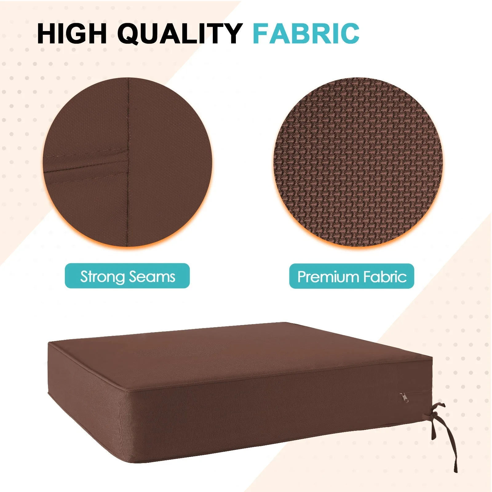 Outdoor Deep Seat Cushion Set, 25 x 25 x 5 inch, Set of 4