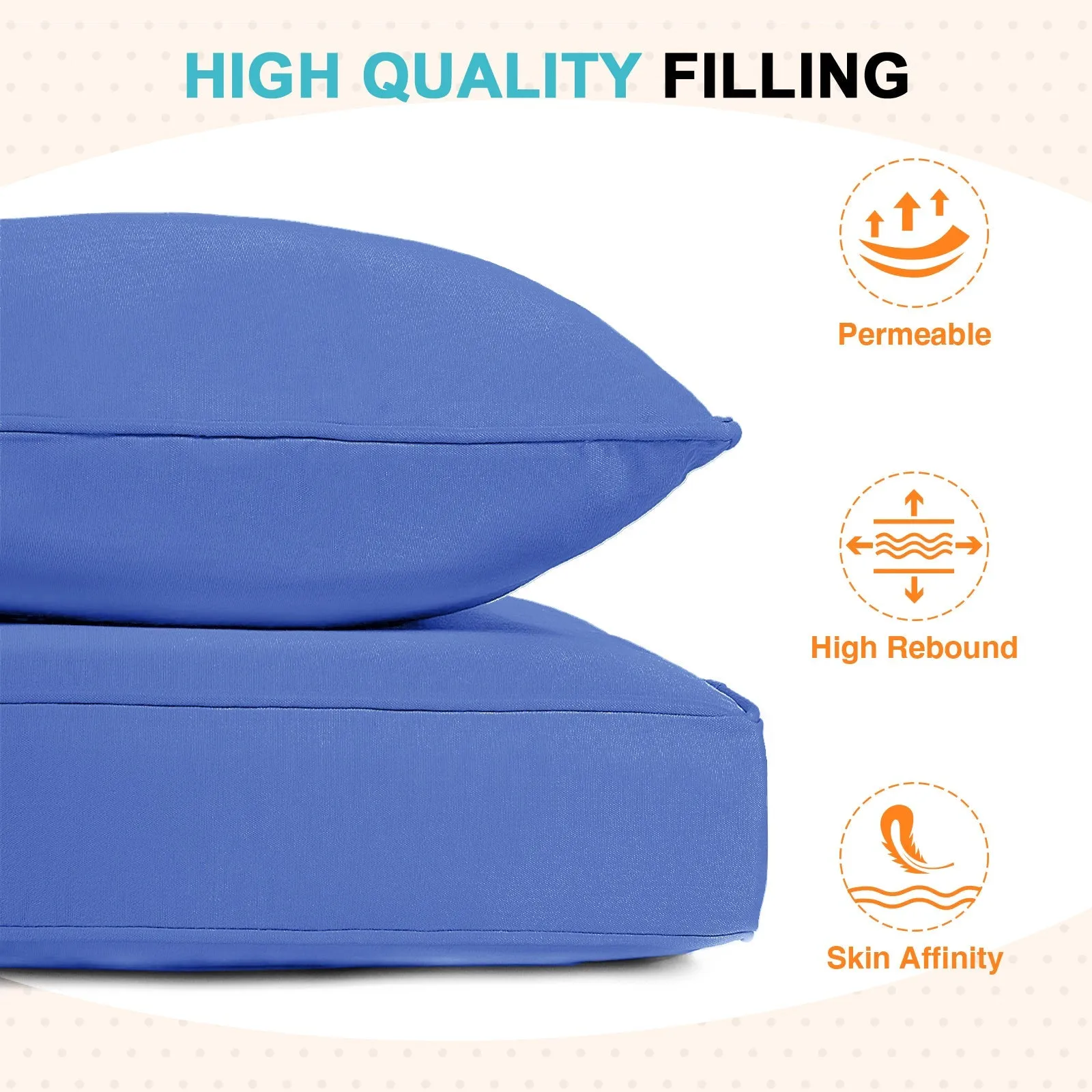 Outdoor Deep Seat Cushion Set, 25 x 25 x 5 inch, Set of 4