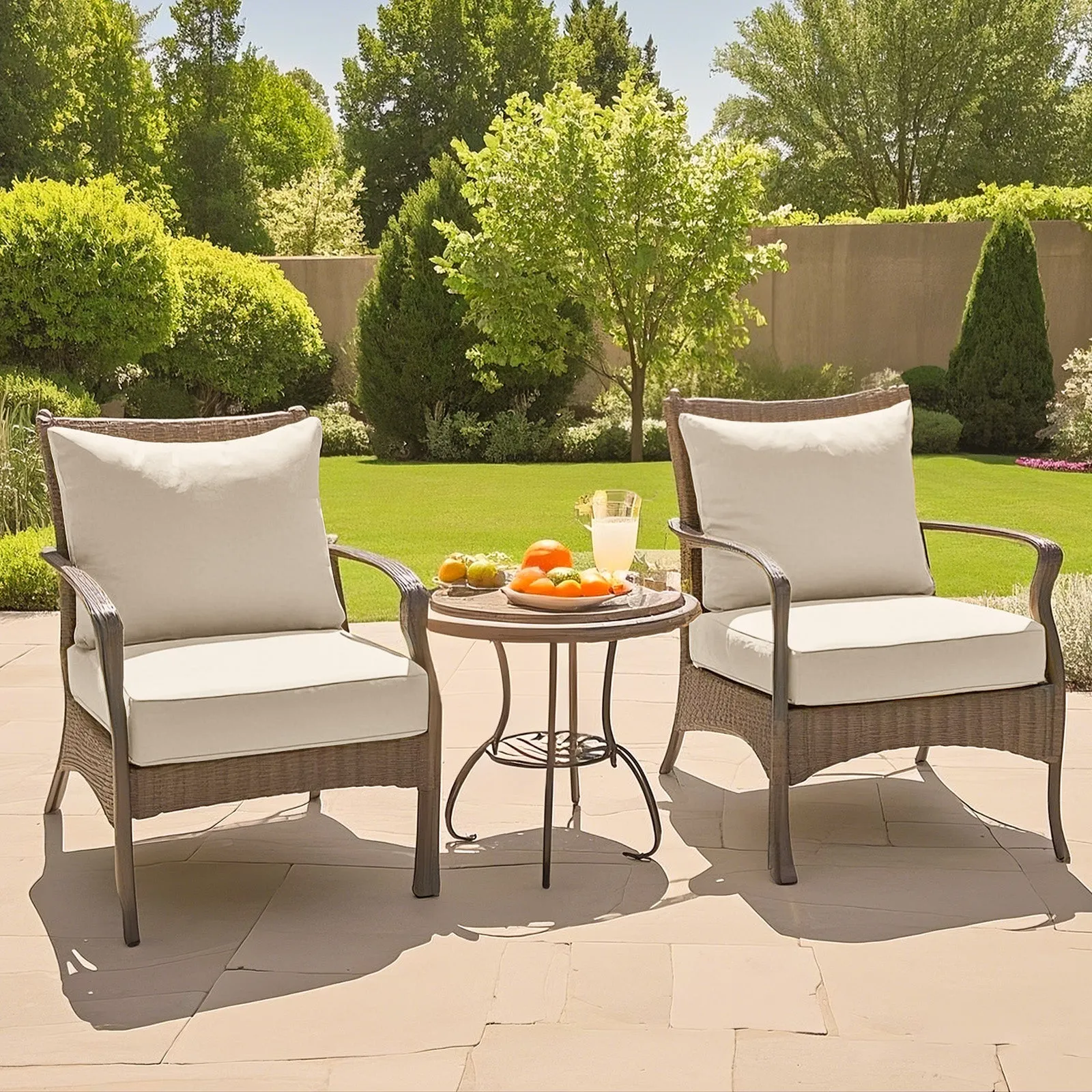 Outdoor Deep Seat Cushion Set, 25 x 25 x 5 inch, Set of 4