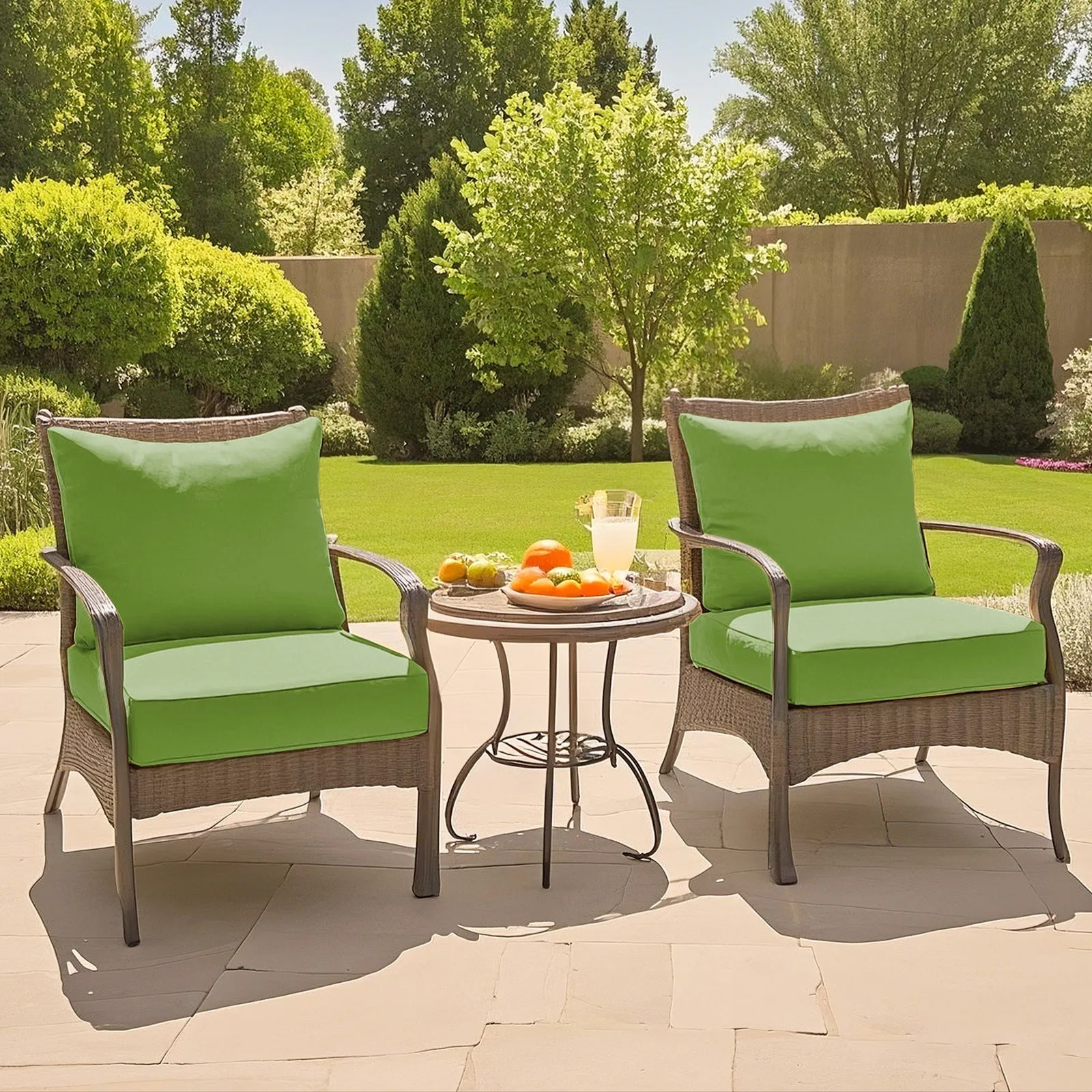 Outdoor Deep Seat Cushion Set, 25 x 25 x 5 inch, Set of 4