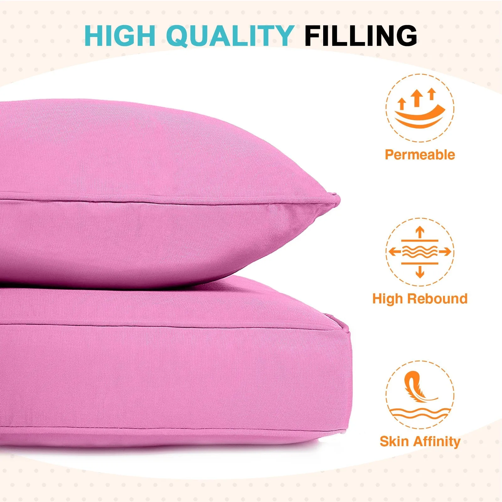 Outdoor Deep Seat Cushion Set, 25 x 25 x 5 inch, Set of 4