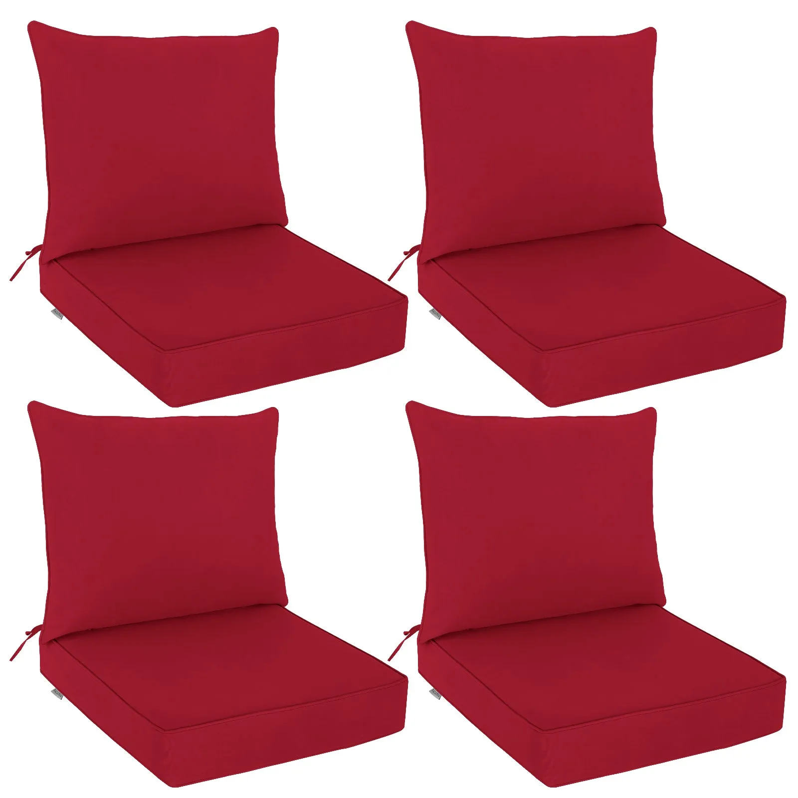 Outdoor Deep Seat Cushion Set, 25 x 25 x 5 inch, Set of 4