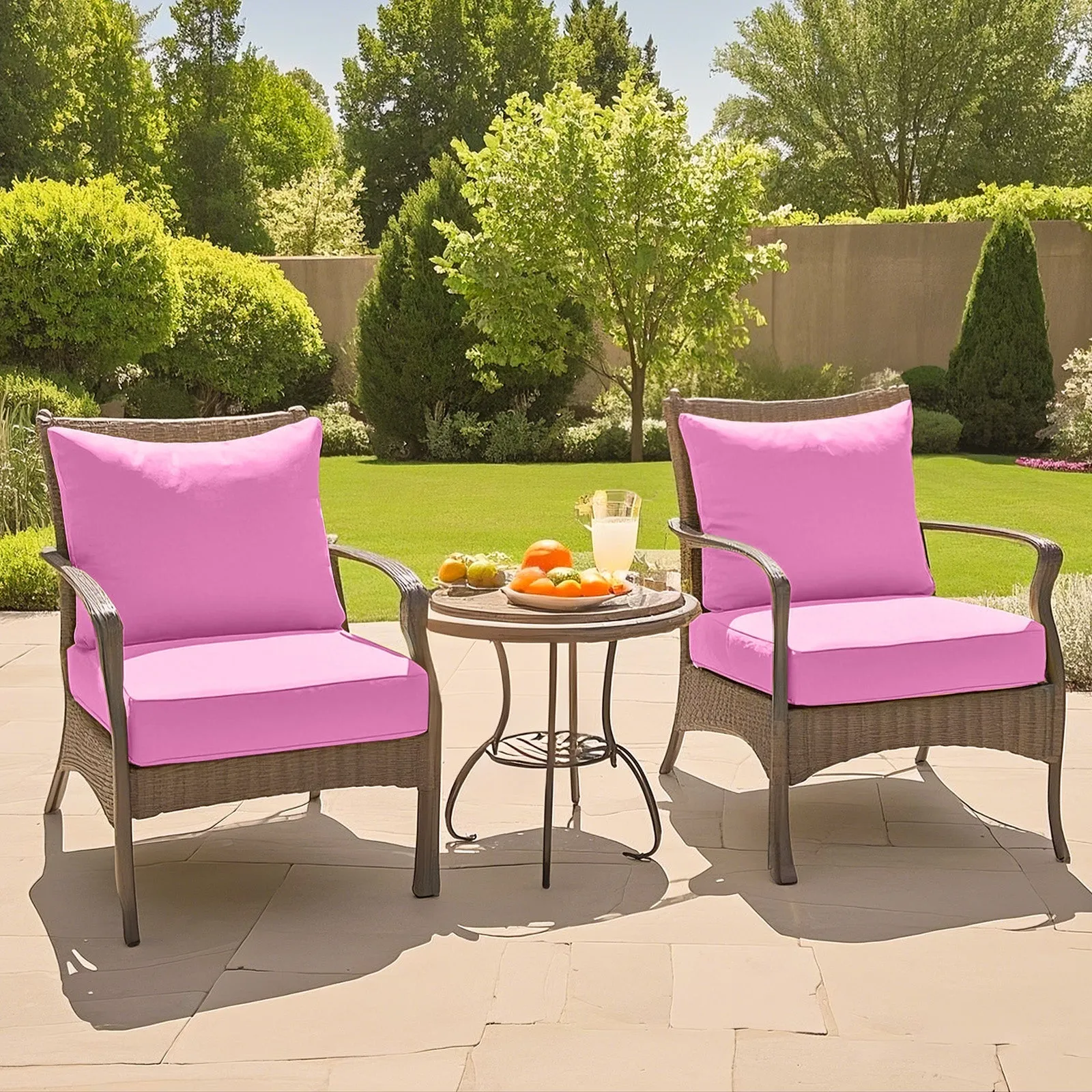 Outdoor Deep Seat Cushion Set, 25 x 25 x 5 inch, Set of 4