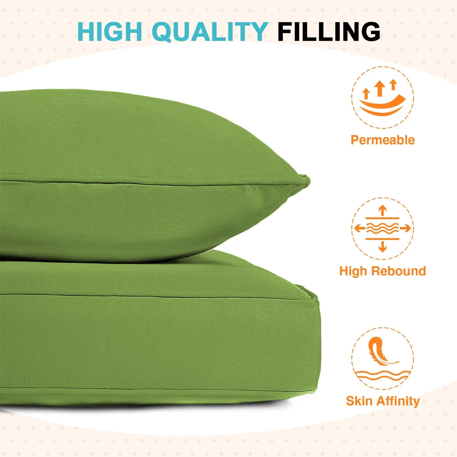 Outdoor Deep Seat Cushion Set, 25 x 25 x 5 inch, Set of 4