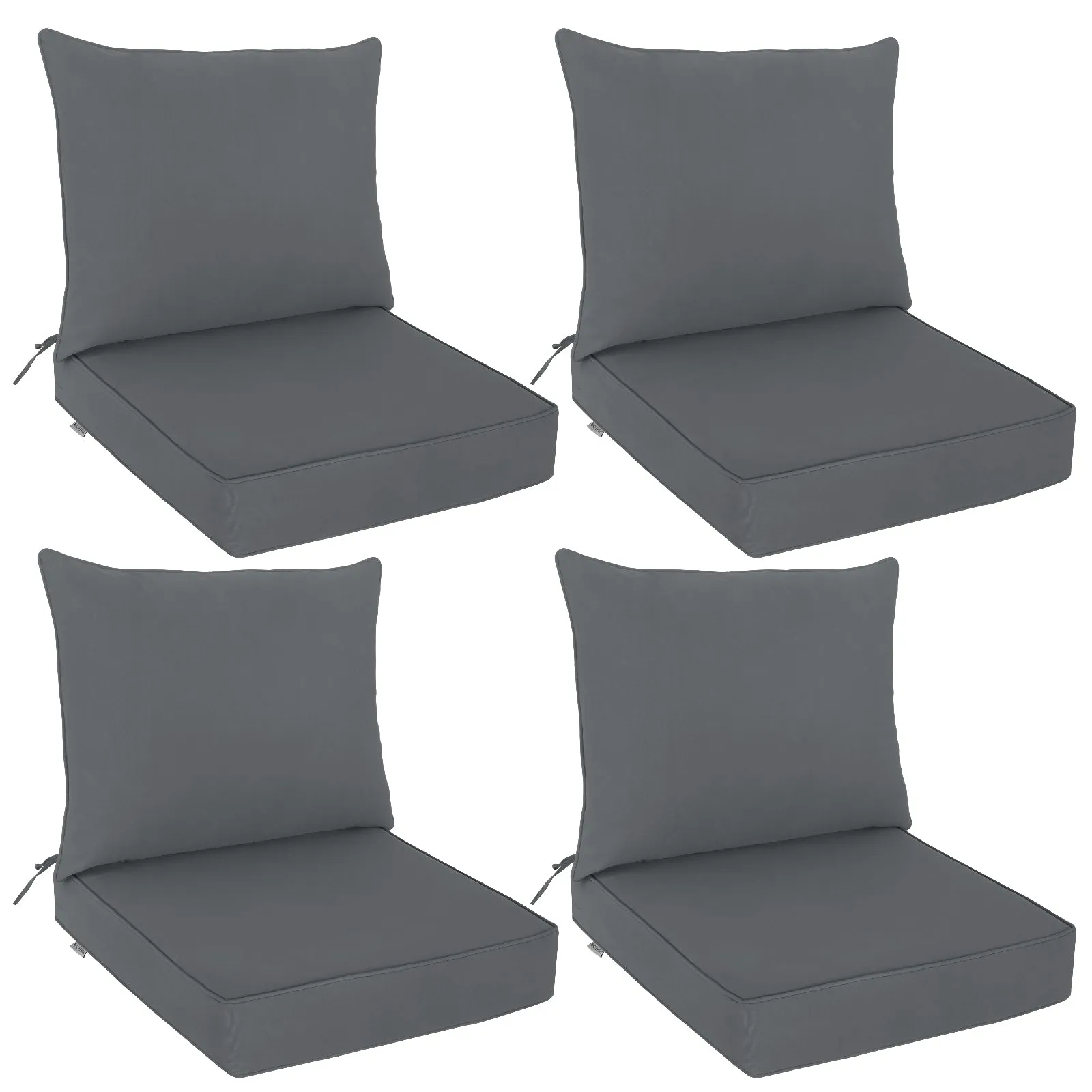 Outdoor Deep Seat Cushion Set, 25 x 25 x 5 inch, Set of 4