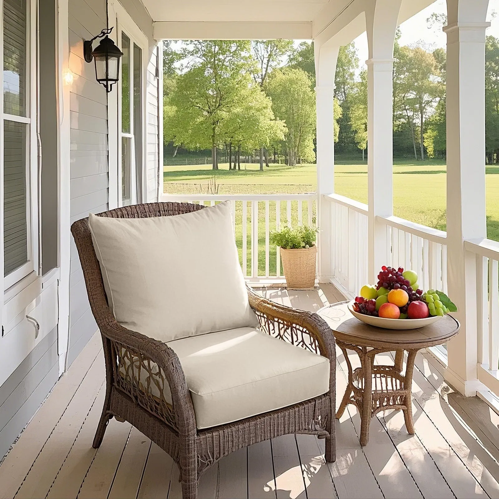 Outdoor Deep Seat Cushion Set, 25 x 25 x 5 inch, Set of 4