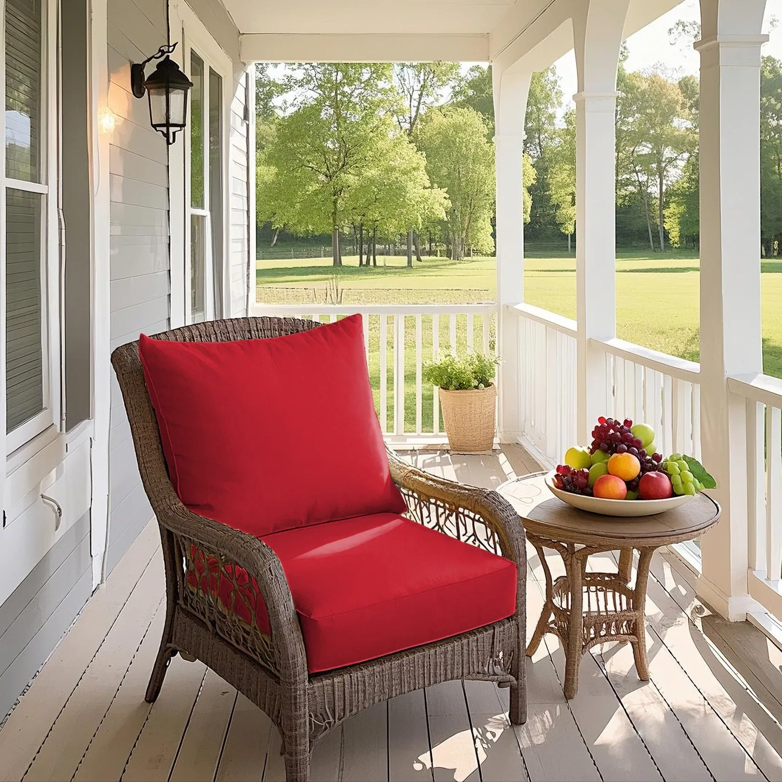 Outdoor Deep Seat Cushion Set, 25 x 25 x 5 inch, Set of 4