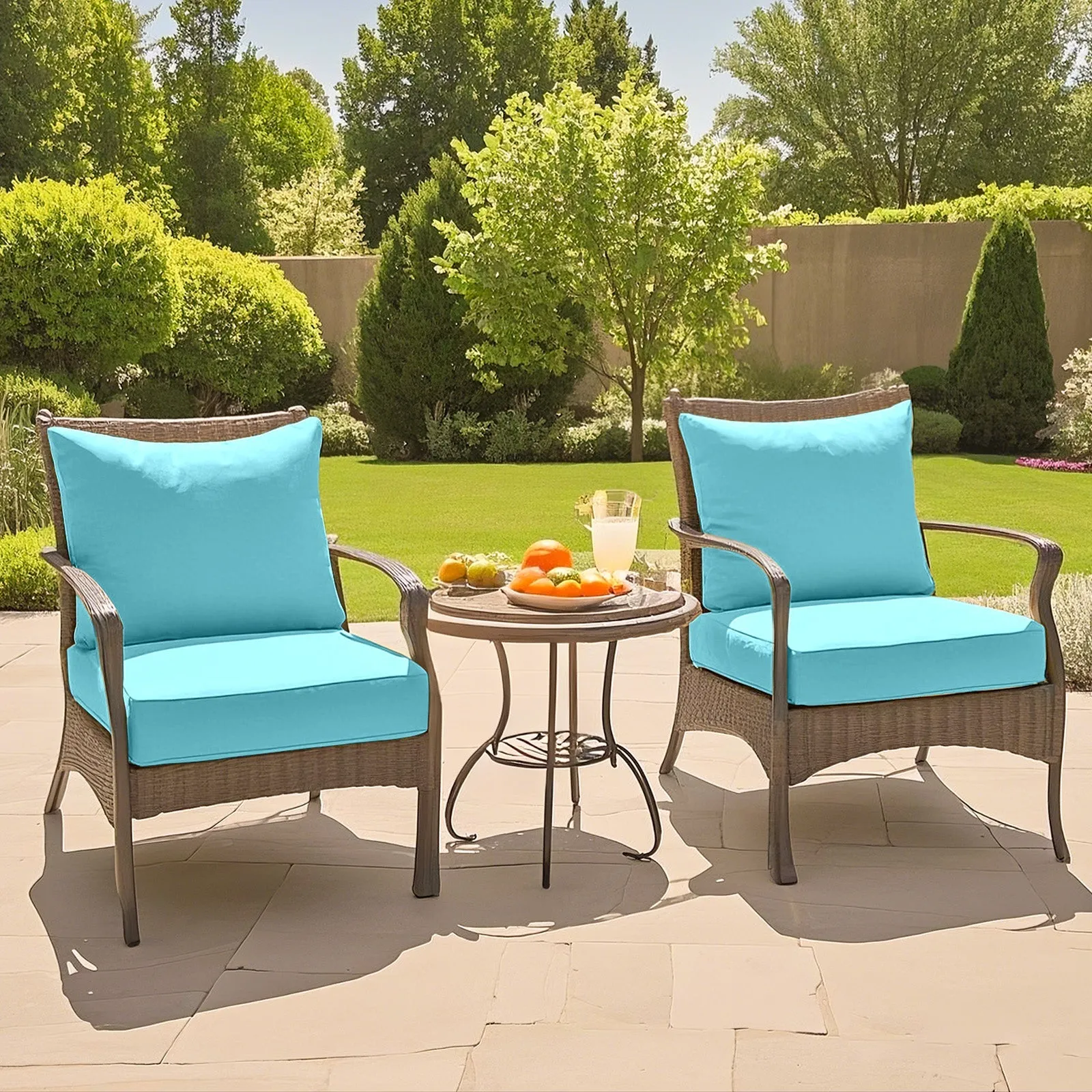 Outdoor Deep Seat Cushion Set, 25 x 25 x 5 inch, Set of 4