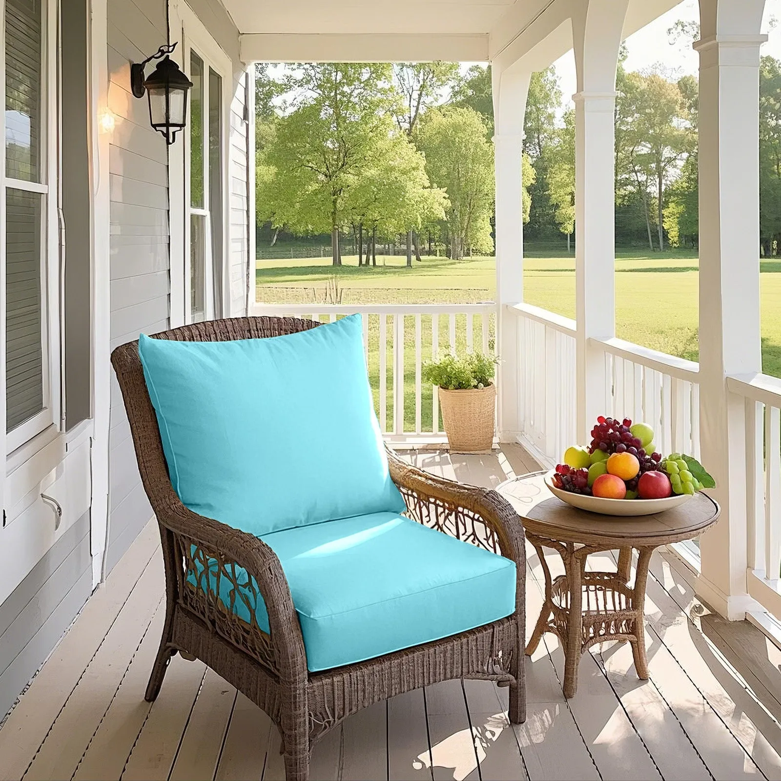 Outdoor Deep Seat Cushion Set, 25 x 25 x 5 inch, Set of 4