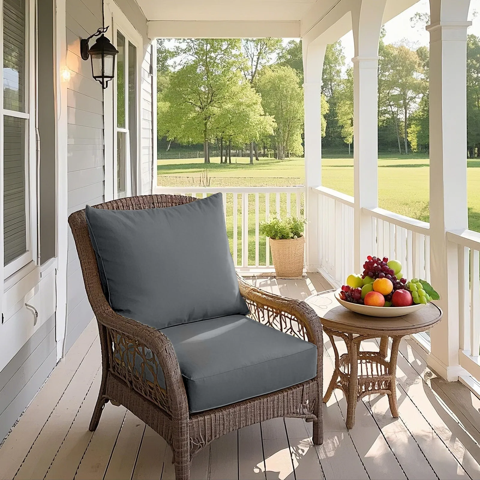 Outdoor Deep Seat Cushion Set, 25 x 25 x 5 inch, Set of 4
