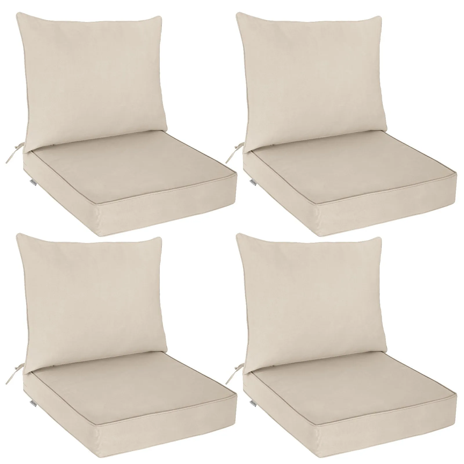 Outdoor Deep Seat Cushion Set, 25 x 25 x 5 inch, Set of 4