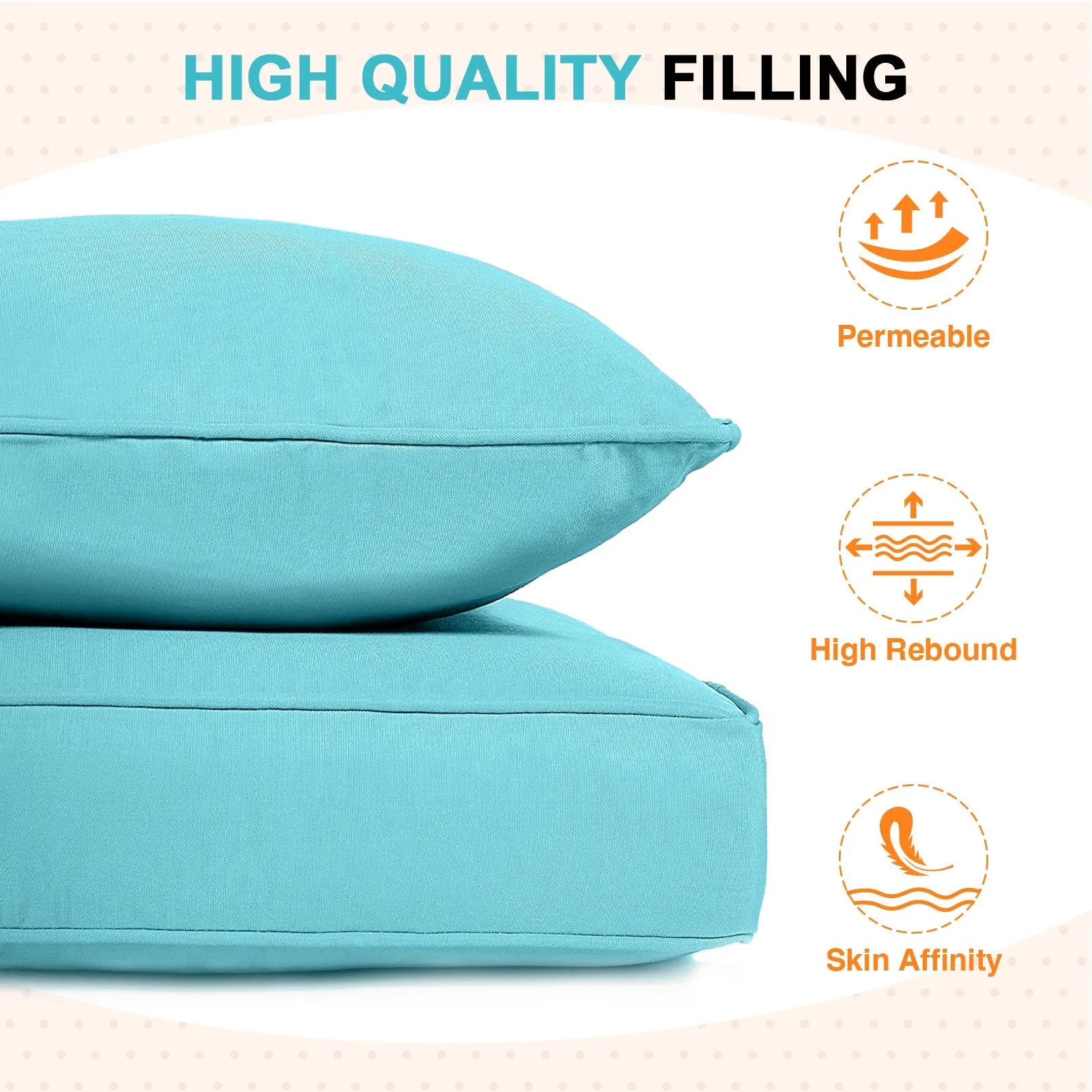 Outdoor Deep Seat Cushion Set, 25 x 25 x 5 inch, Set of 4