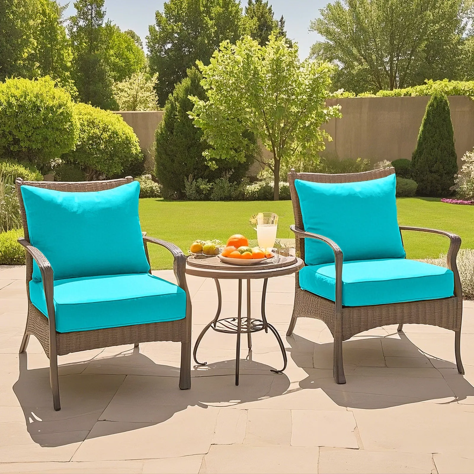 Outdoor Deep Seat Cushion Set, 25 x 25 x 5 inch, Set of 4