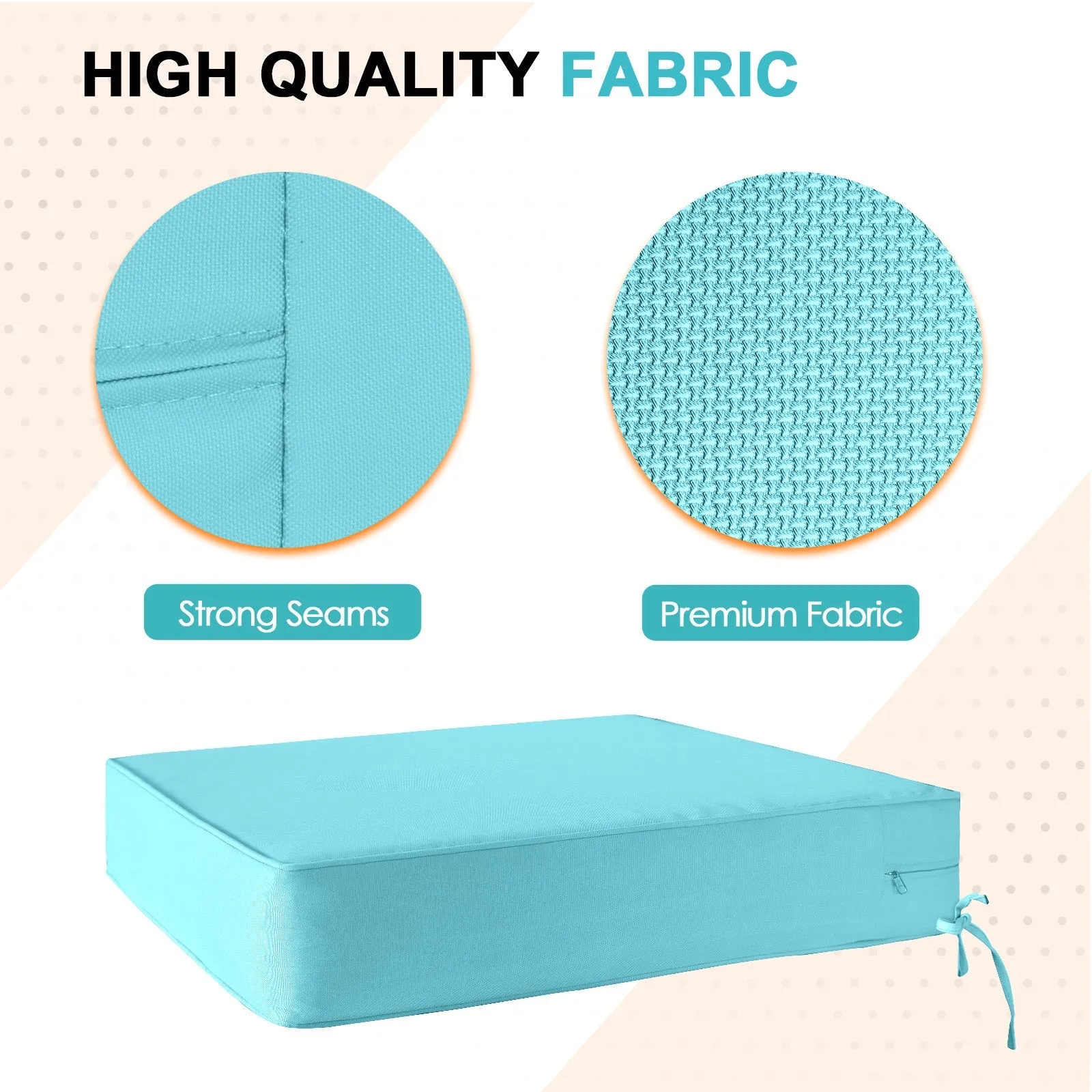 Outdoor Deep Seat Cushion Set, 25 x 25 x 5 inch, Set of 4