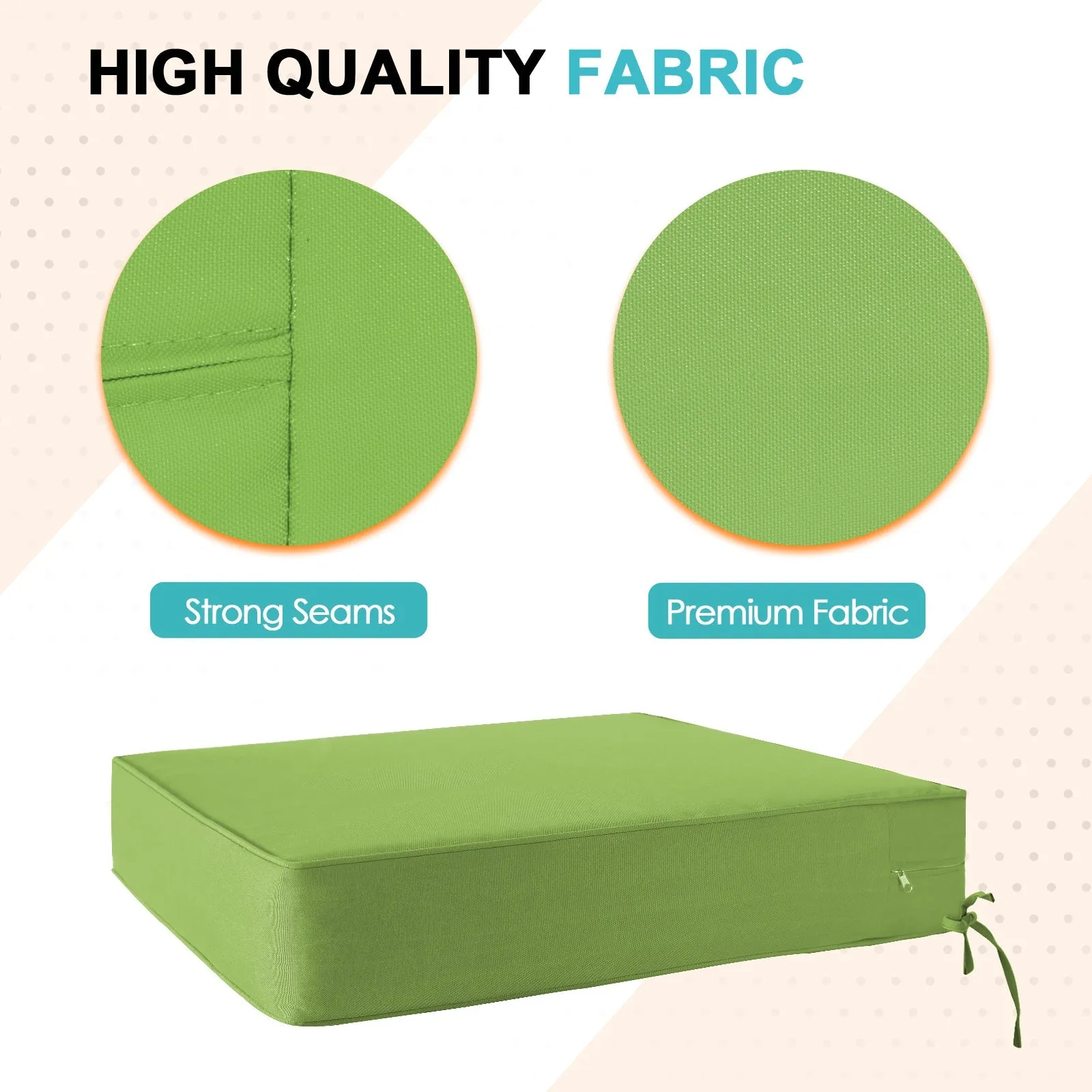 Outdoor Deep Seat Cushion Set, 25 x 25 x 5 inch, Set of 4