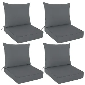 Outdoor Deep Seat Cushion Set, 25 x 25 x 5 inch, Set of 4