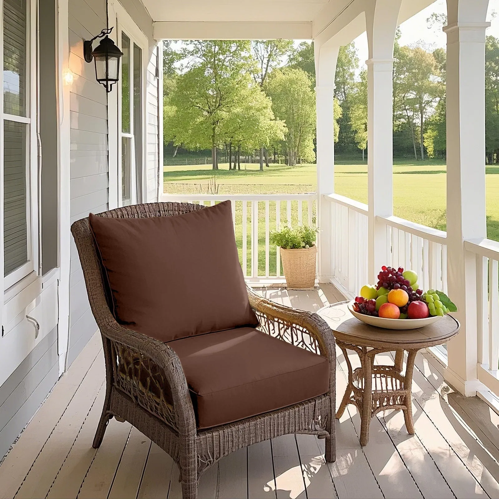 Outdoor Deep Seat Cushion Set, 25 x 25 x 5 inch, Set of 4