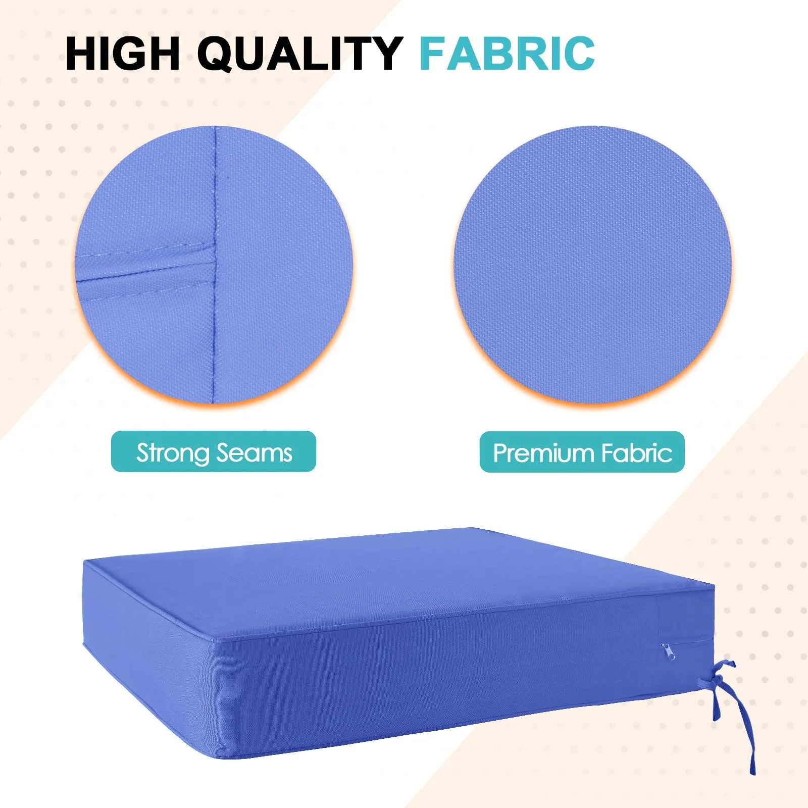 Outdoor Deep Seat Cushion Set, 25 x 25 x 5 inch, Set of 4