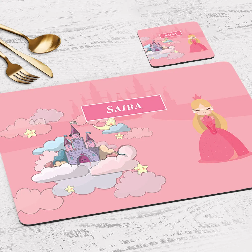 Princess Tableware Set (kids) (4 Placemats & 4 Casters)