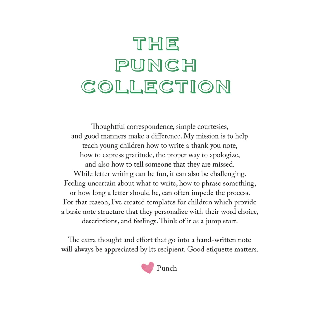 The Punch Collection Thank You Package -- Pink Paint No Prompts